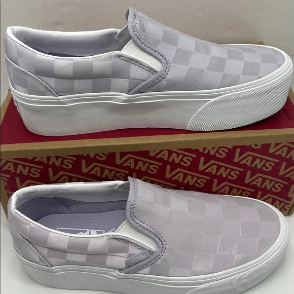 Vans Platform Sneakers Classic Slip-On Stackform
Satin Checkerboard Lilac Lavand - Picture 2 of 16